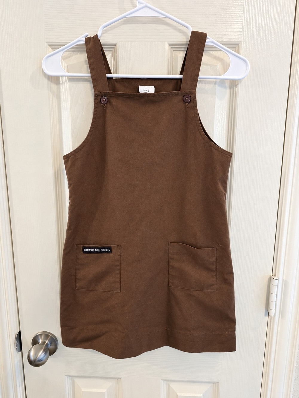 Vintage Girl Scouts Brownie Pinafore Jumper Dress – Size 8